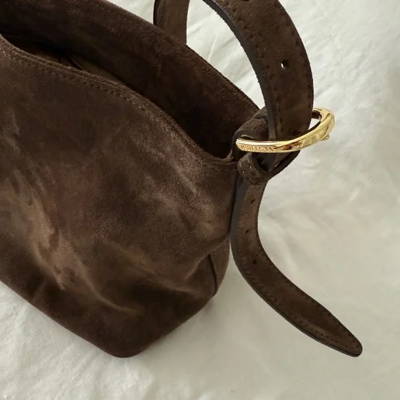 Vestirsi Eden Dark Chocolate Suede Shoulder Bag - Picture 8 of 9